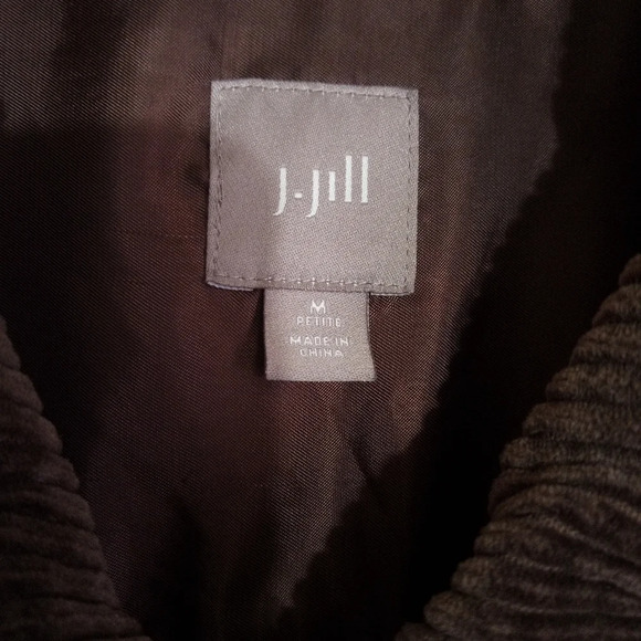 J Jill dark brown corduroy swing barn jacket - Picture 3 of 11